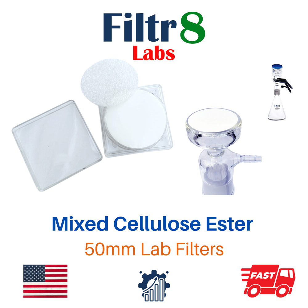 Lab Filter Membranes - Great Quality 50mm Mixed Cellulose Ester (MCE) - 50 pack