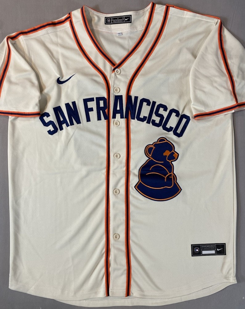 SAN FRANCISCO GIANTS- PATRICK BAILEY AUTOGRAPH NIKE THROWBACK CREAM JERSEY JSA
