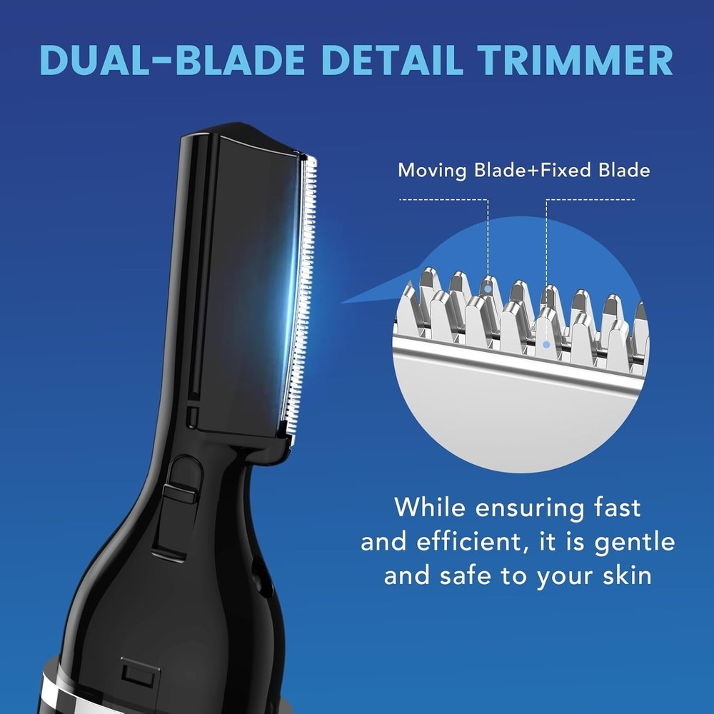 Eyebrow Trimmer Electric Eyebrow Razor with Digital Display LED Light, 2-Spee...
