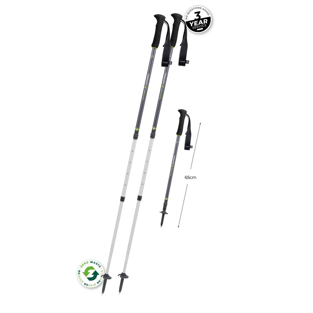 Komperdell Trailhunter Zero Lightweight Trail Running Poles - Durable Carbon