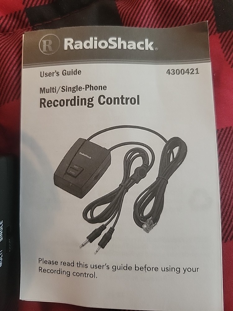 RadioShack Multi/Single Phone Recording Control 4300421