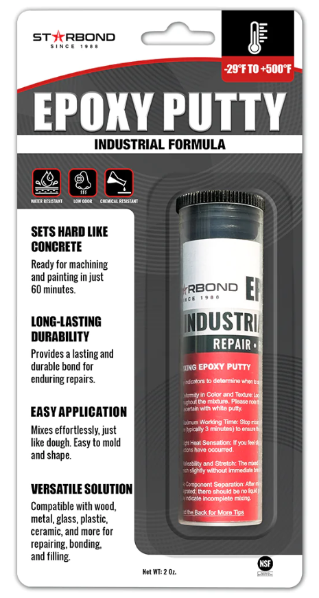 Starbond Epoxy Putty | High-Temperature Resistance (White), 2 oz.