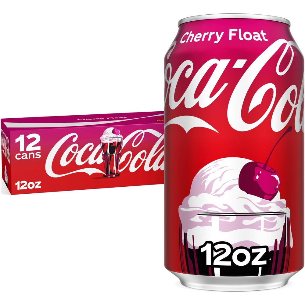 Coca-Cola Cherry Float Soda Soft Drink Cans, 12 fl oz, 12 Pack