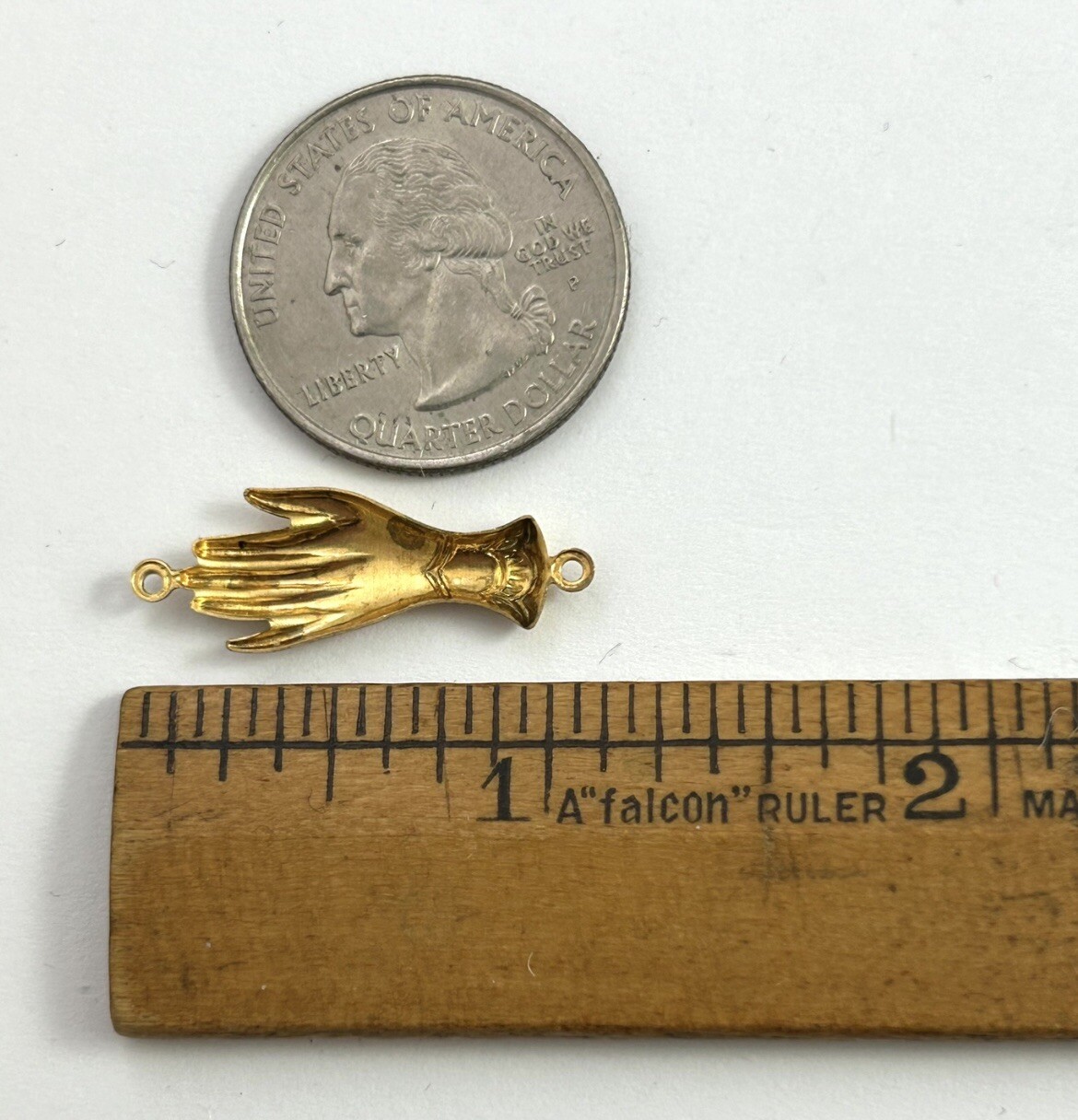 Vintage Connectors Lot Victorian Woman Hand Brass Stampings Jewelry Making Craft