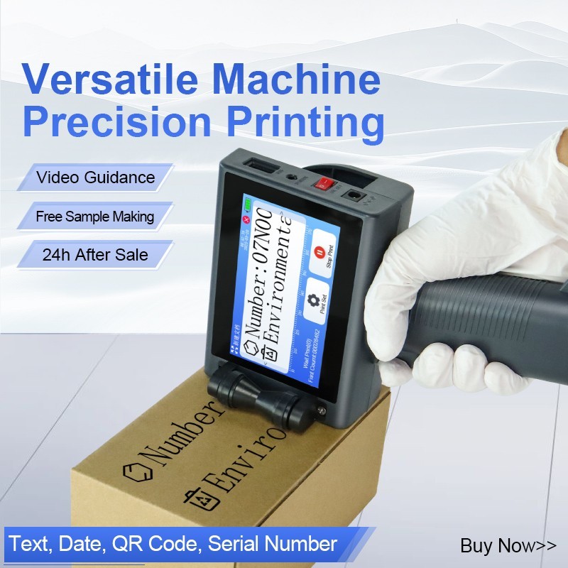 Chipless Handheld Inkjet Printer Date Logo Barcode Coder Batch Coding Machine