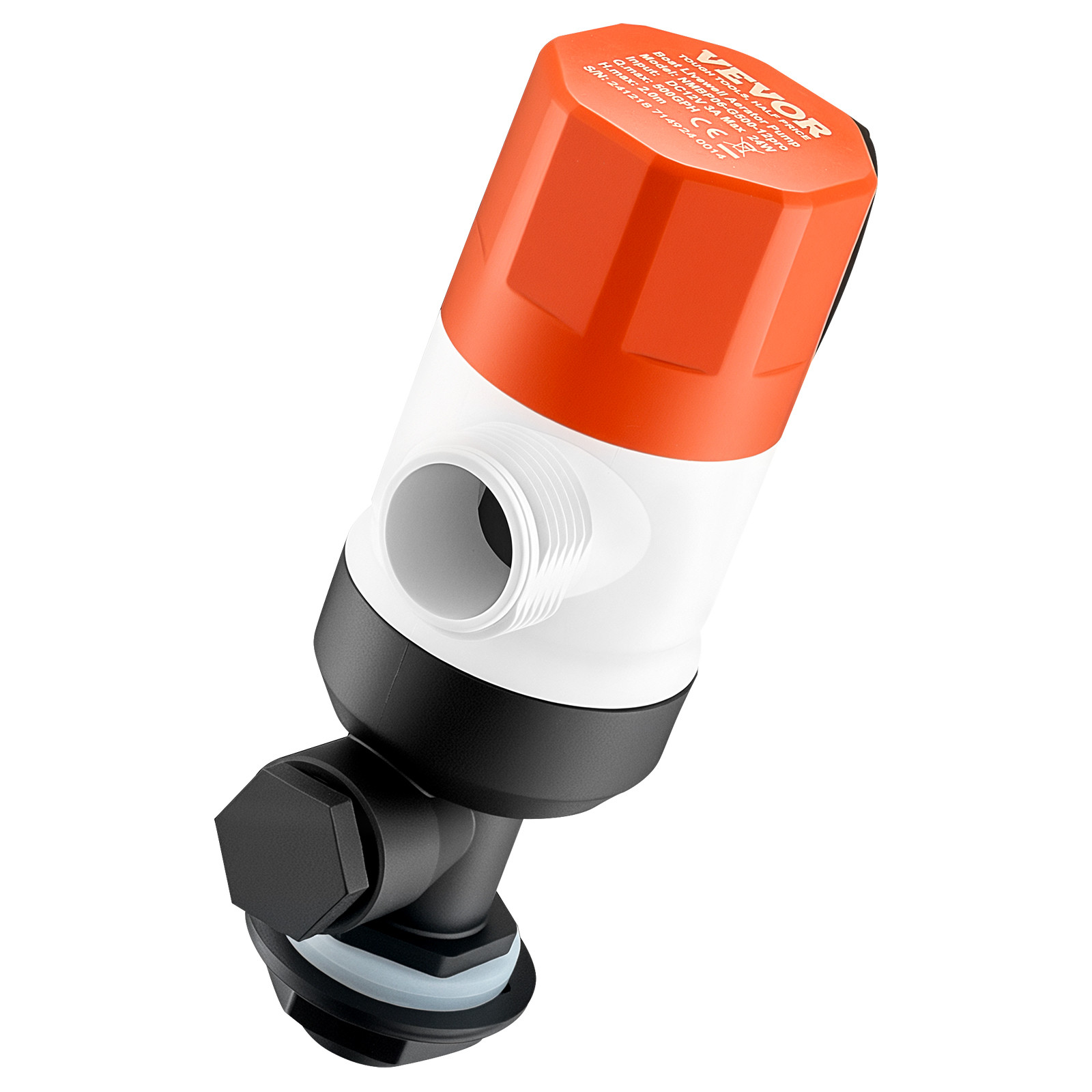 Livewell Pump for Boat 12V 500 GPH Livewell Aerator Pump Straight 2 Inlets