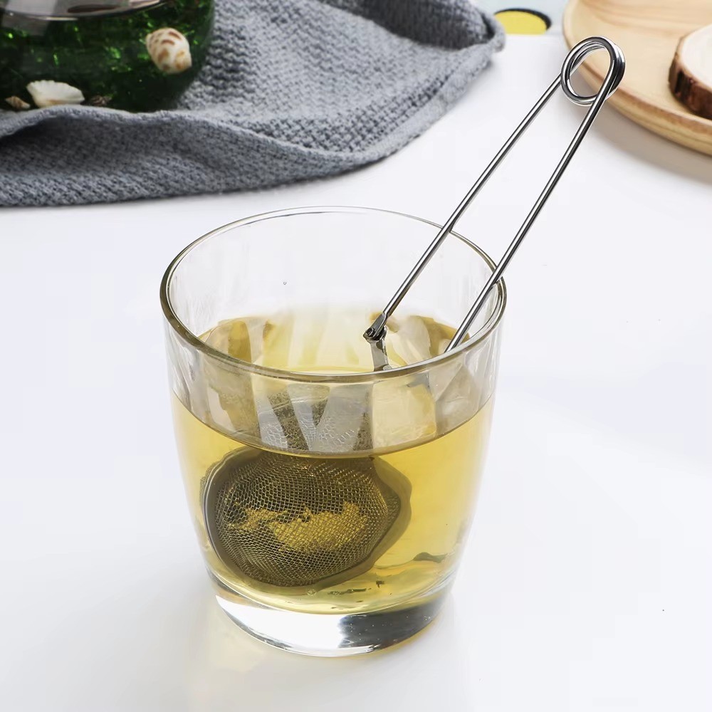 Stainless Steel Tea Infuser Handle Mesh Ball Strainer Herb Spice Filter Diffuser