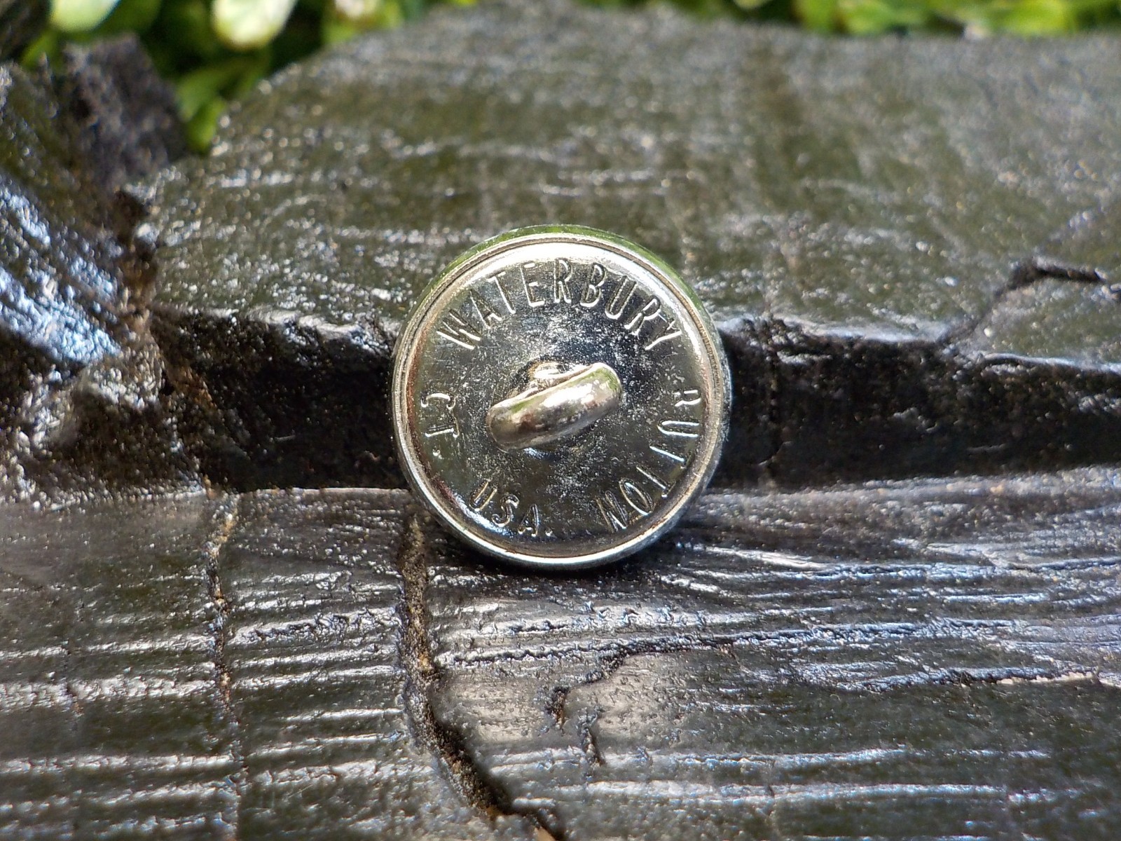 Texas State Seal Vest Button Silver Color with Free Button Case