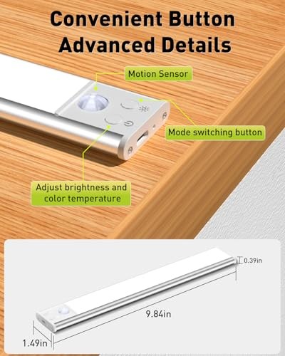Under Cabinet Lights Motion Sensor, Rechargeable Puck Lights Wireless with