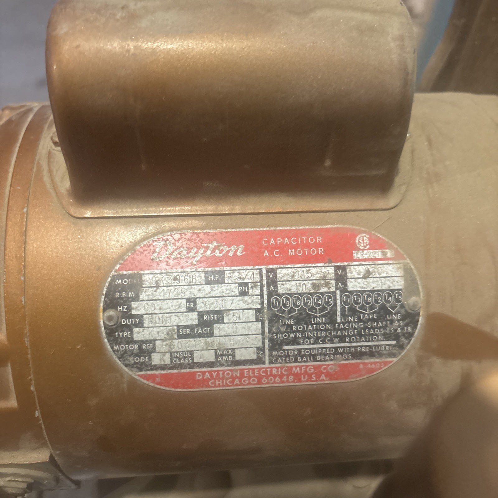 Golden Grain Grinder Wheat Grinder Dayton 3/4 HP Motor W/Wood Cabinet WORKS