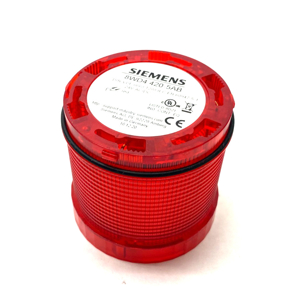 Siemens 8WD4 420-5AB Continuous Stack Light Red 24V AC/DC