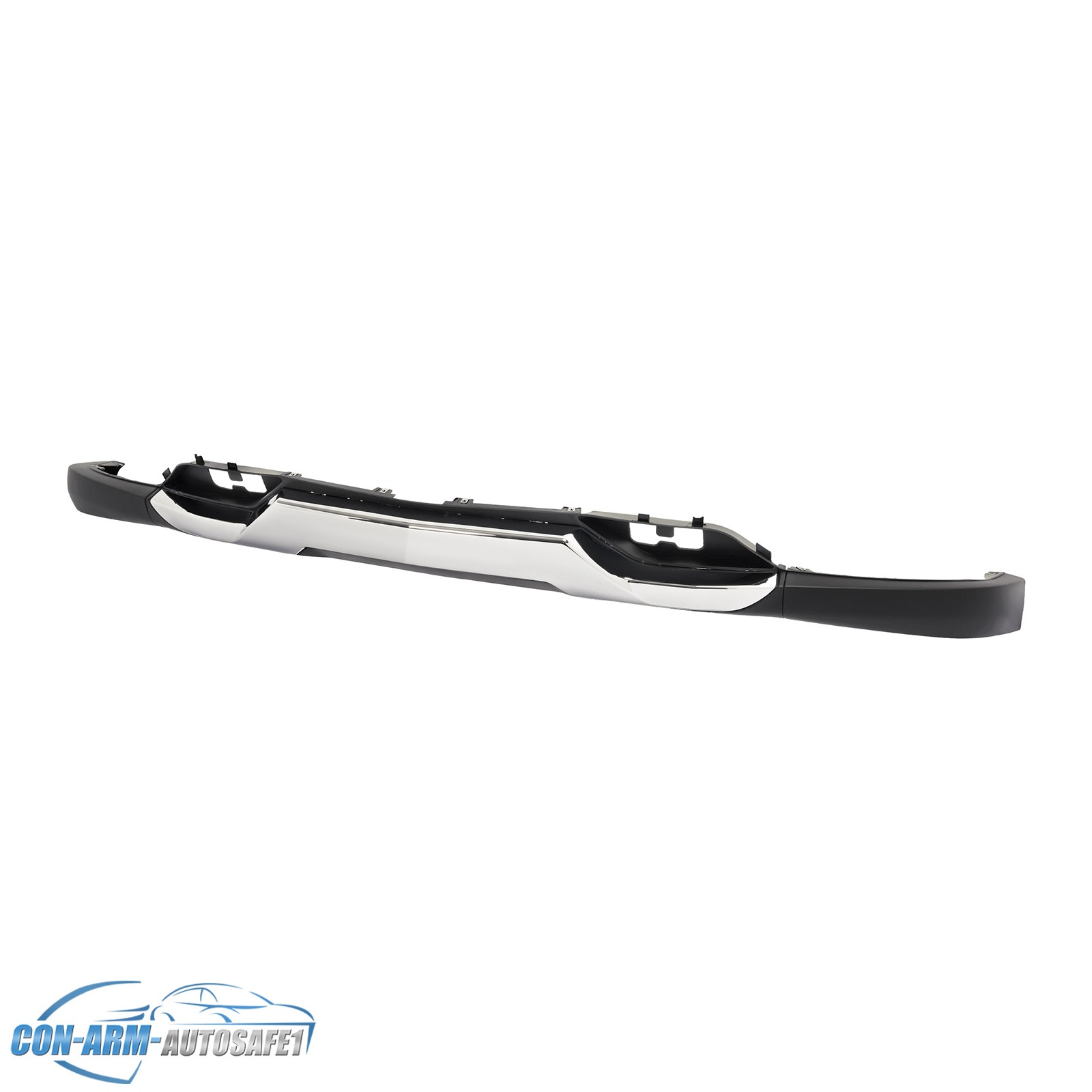 For Chevy Silverado 1500 2016-2019 Black Front Bumper Valance &Chrome Skid Plate