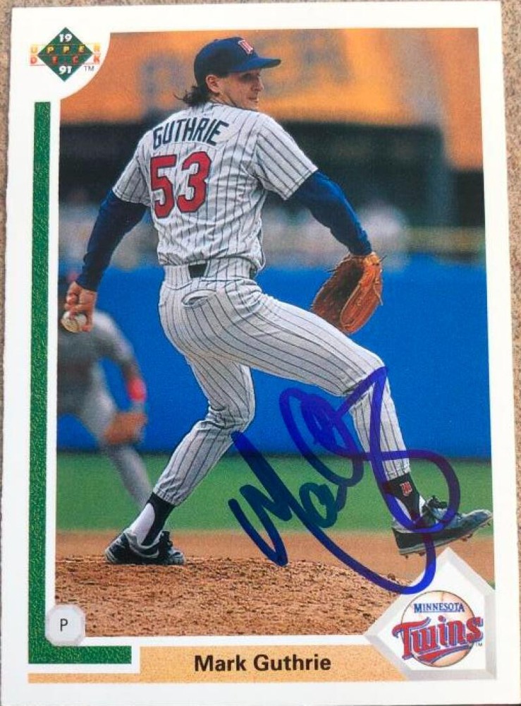 Mark Guthrie Autographed 1991 Upper Deck #505