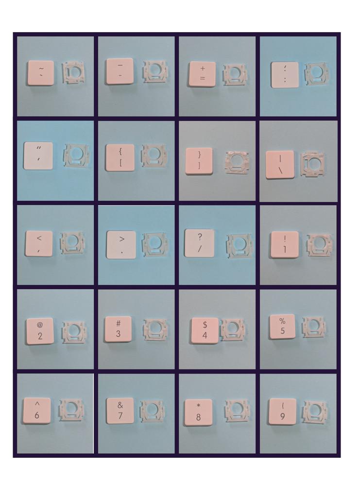 🍏Replacement KEYS Apple Wired Keyboard A1243 Individual Key Cap + Hinge Switch