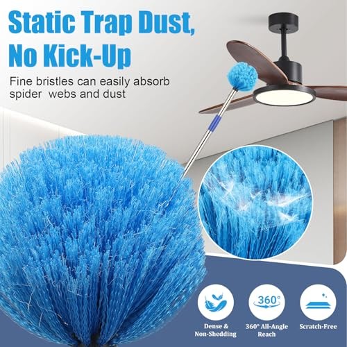 Cobweb Duster with Extension Pole, 8 FT Long Duster for High Ceilings, 8FT