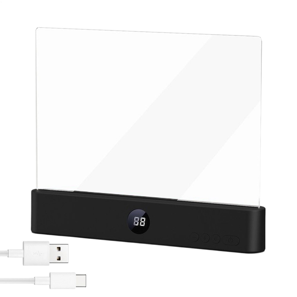 Book Light, Rechargeable Clear LED Flat Reading Light with 3 Colors Timer