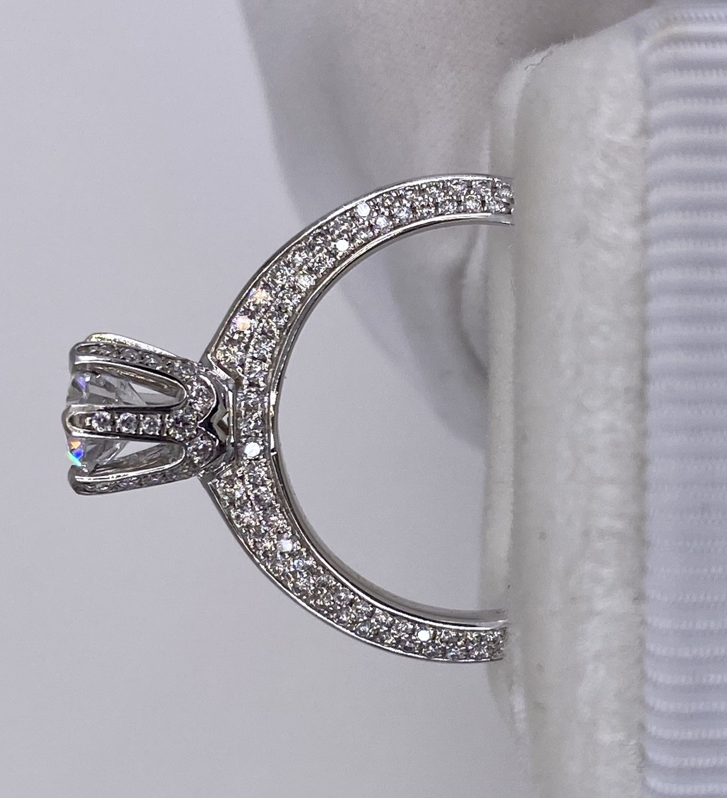 DIAMOND ENGAGEMENT RING ROUND VS1 E 1.6 CT GROWN LAB CREATED PLATINUM NEW SZ 4-9