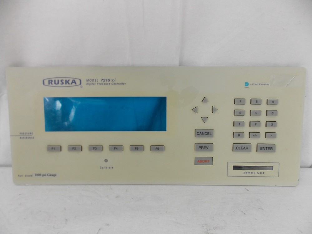 RUSKA 7215 xi DIGITAL PRESSURE CONTROLLER 1000 psi FRONT PANEL KEY BOARD