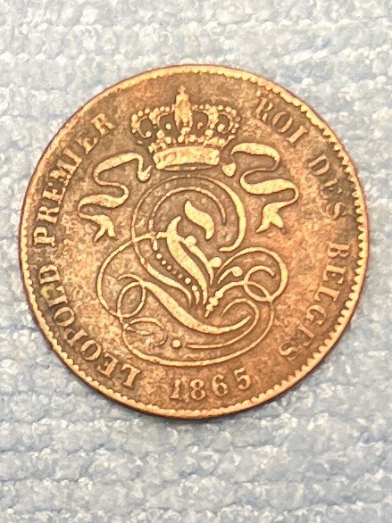 Belgium - 2 centimes 1865
