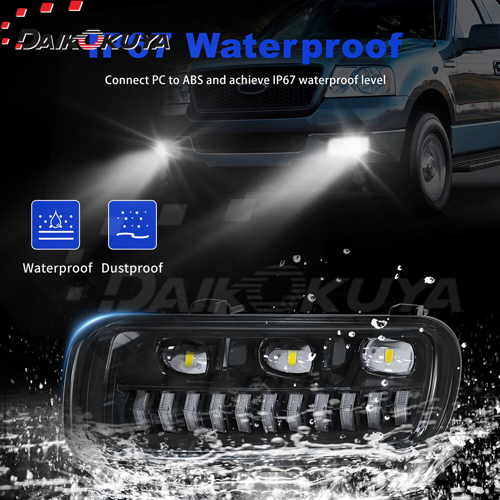 For 2004 2005 2006 Ford F-150 LED Fog Lights+DRL Front Bumper Turn Signal Lamps