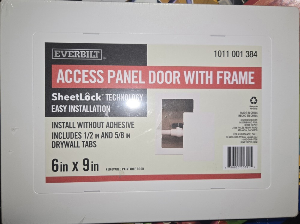 EVERBILT Access Panel Door with Frame - 6"x9", Removable Paintable Door - New