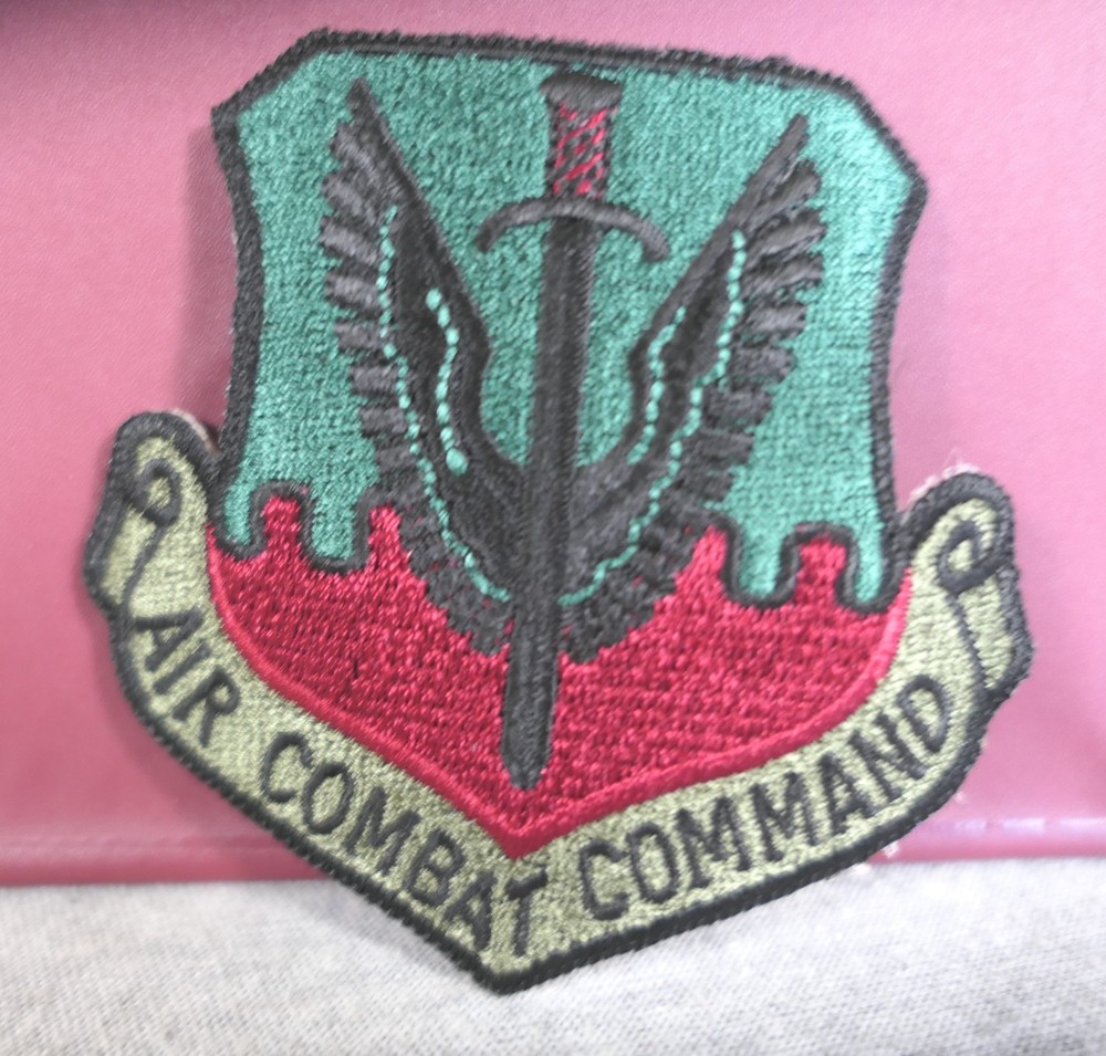 NEW US Air Force USAF "Air Combat Command" Subdued Embroidered Insignia Patch 3"