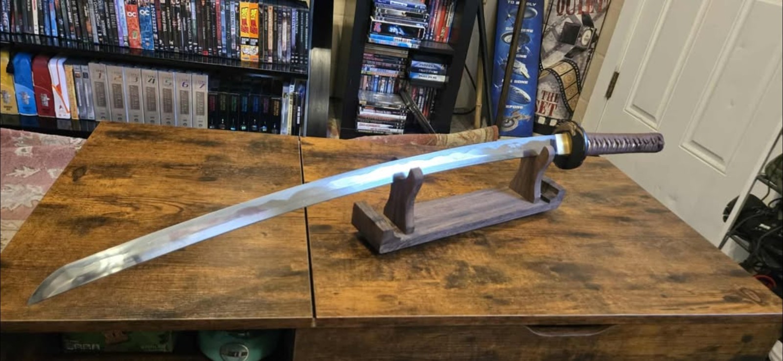 Cold Steel Mizutori Crane Katana Compete With Silk Bag.