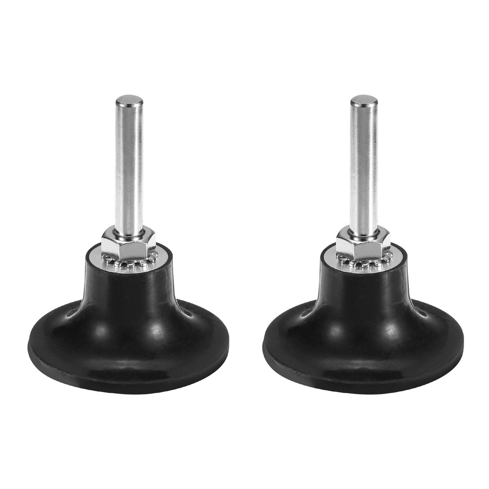 2Pcs 2" Disc Pad Holder Quick Change Discs 1/4" Shank Mandrel, Black