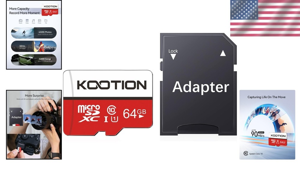 64GB Micro SDXC Memory Card with 90MB/s Speed - Versatile Compatibility