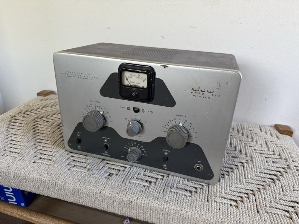 🍊Vintage 1950s Heathkit CW Ham Radio Transmitter | Model DX-20 WORKS!