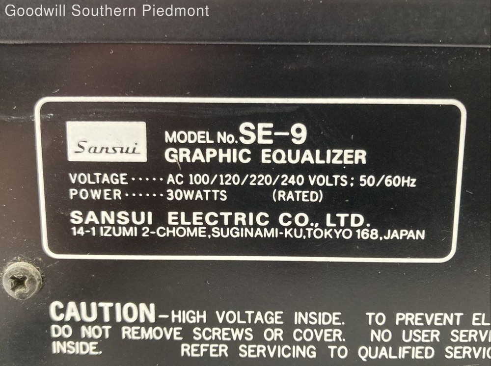 Sansui SE-9 Graphic Equalizer - Tested