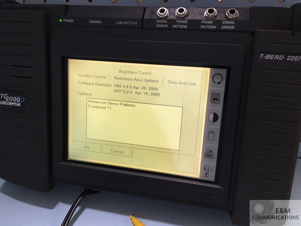 ACTERNA TTC 2000 TESTPAD WITH 2207 T1 WIRELESS MODULE, POWER, CABLES, STYLUS