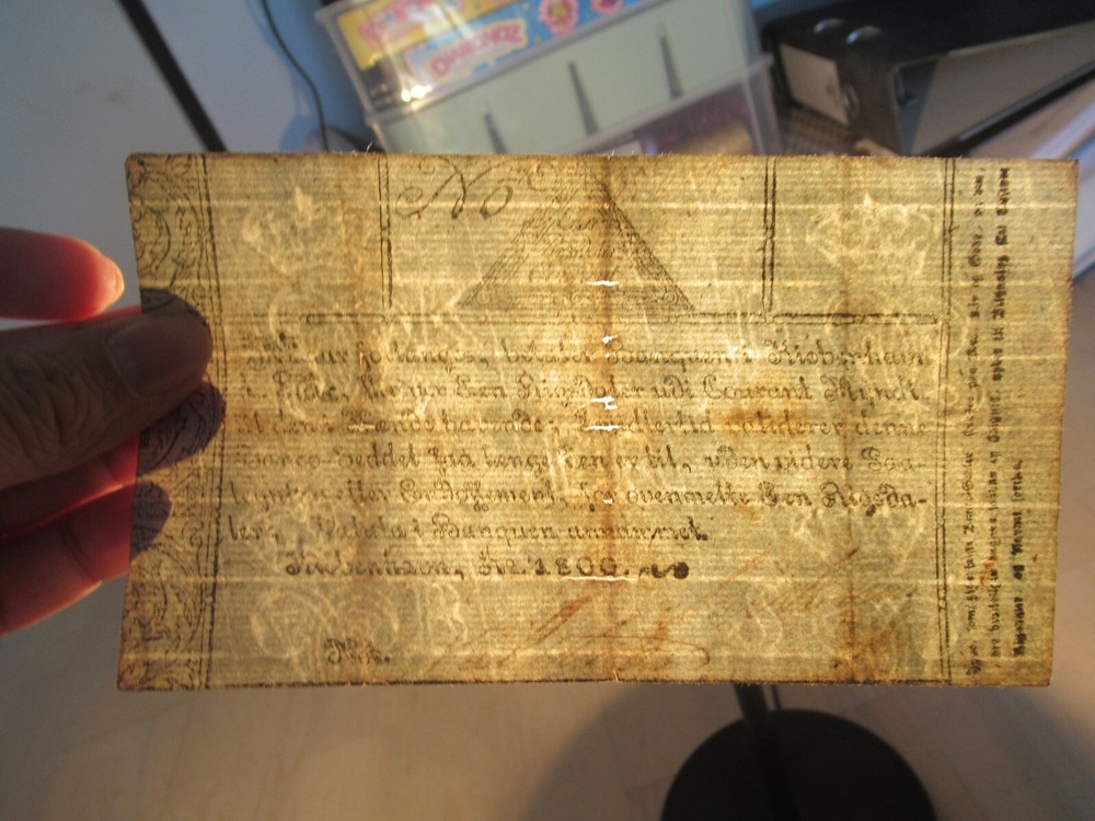 1 Rigsdaler Courant 1800 Denmark Banknote