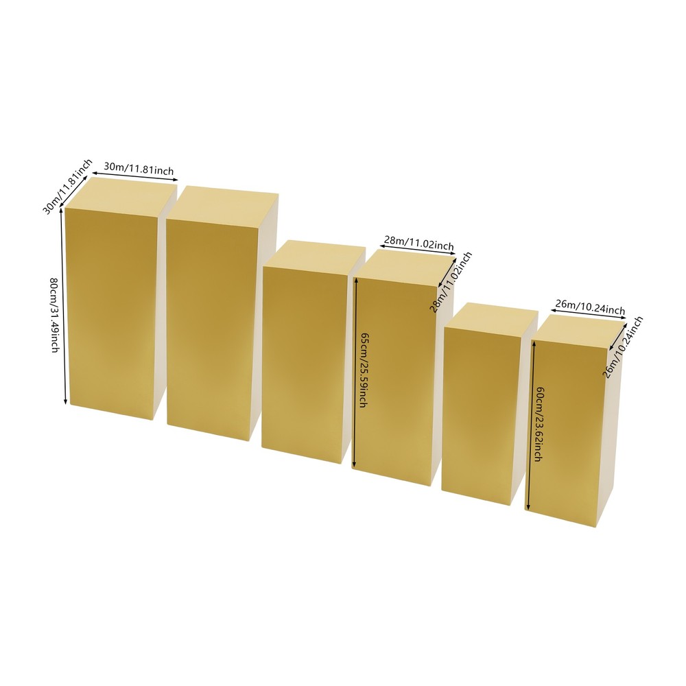 6Pcs Display Pedestal Stands Multi-function Showing Pillars for Birthday Wedding