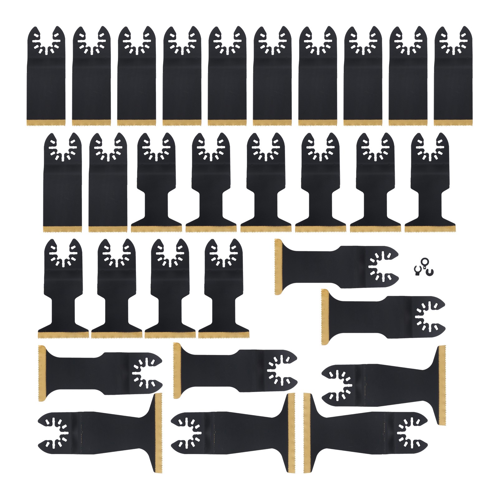30Pcs Oscillating Tool Blades Titanium Multi Tool Blades for Metal Wood Plastic