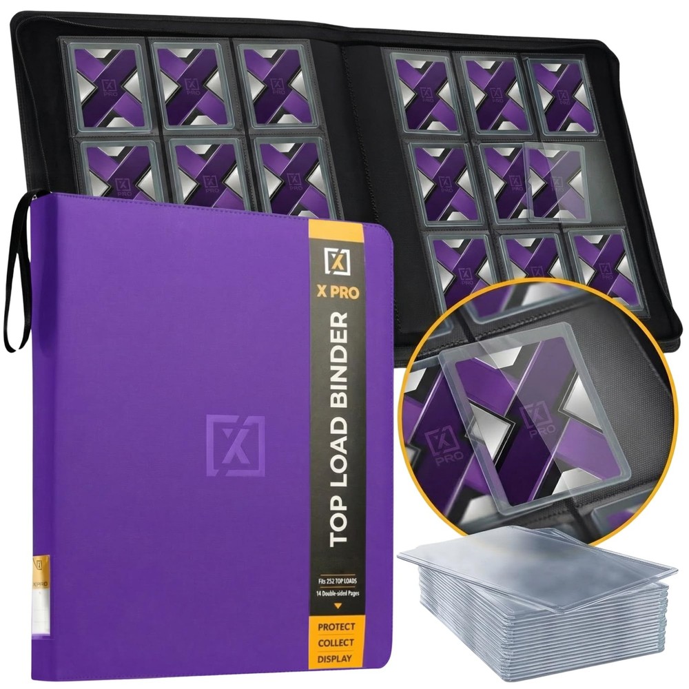 Toploader Binder for 252 Cards | 20 Included | 9-Pocket Storage Solution