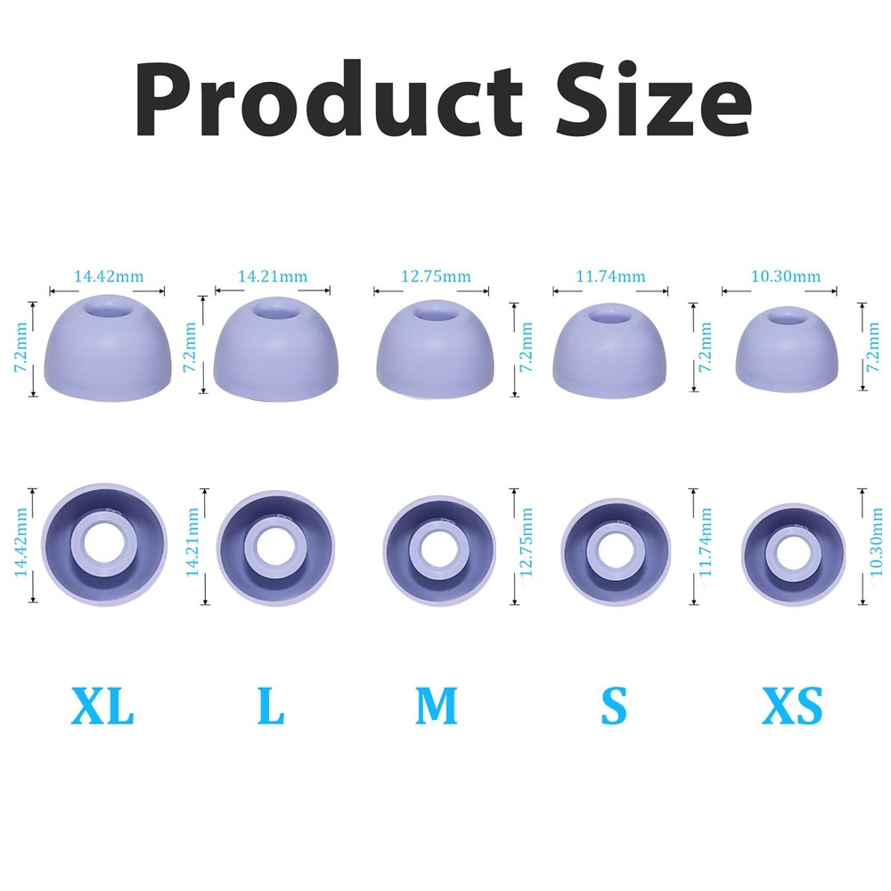 Adhiper Pb Pro 2 Replacement Ear Tips Compatible with Beats Hyper Purple