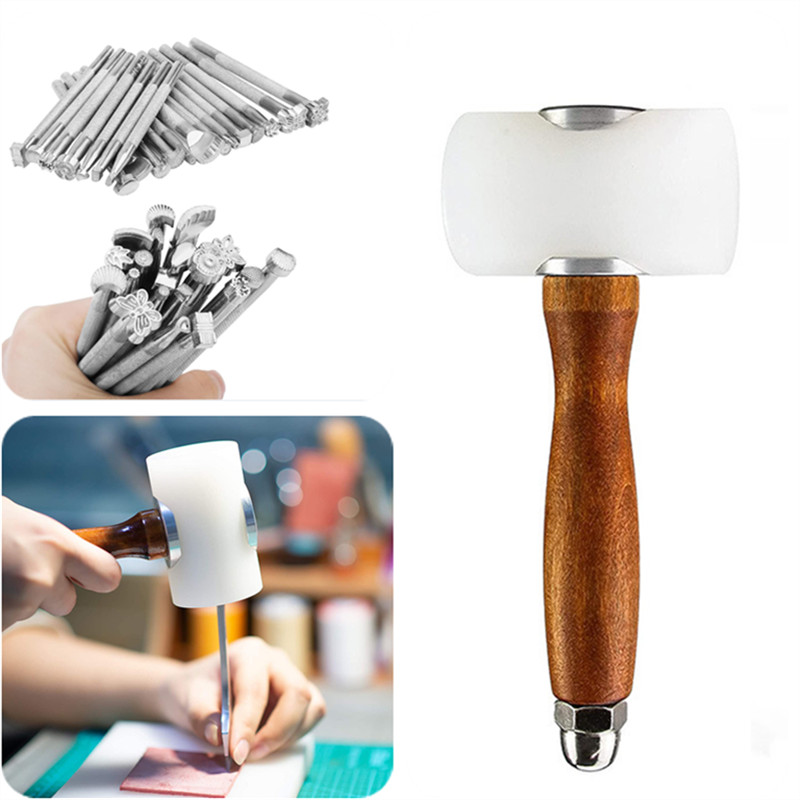 20PCS Different Special Shape Leather Stamp Set with Nylon Hammer for Working