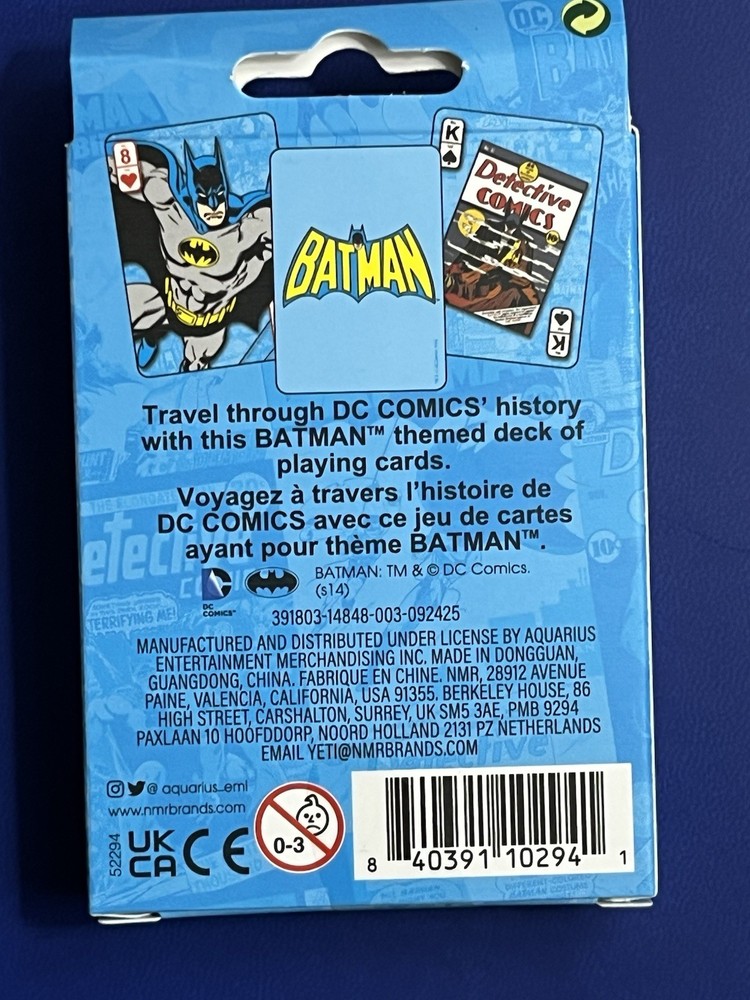 Batman DC Comics Playing Cards Deck