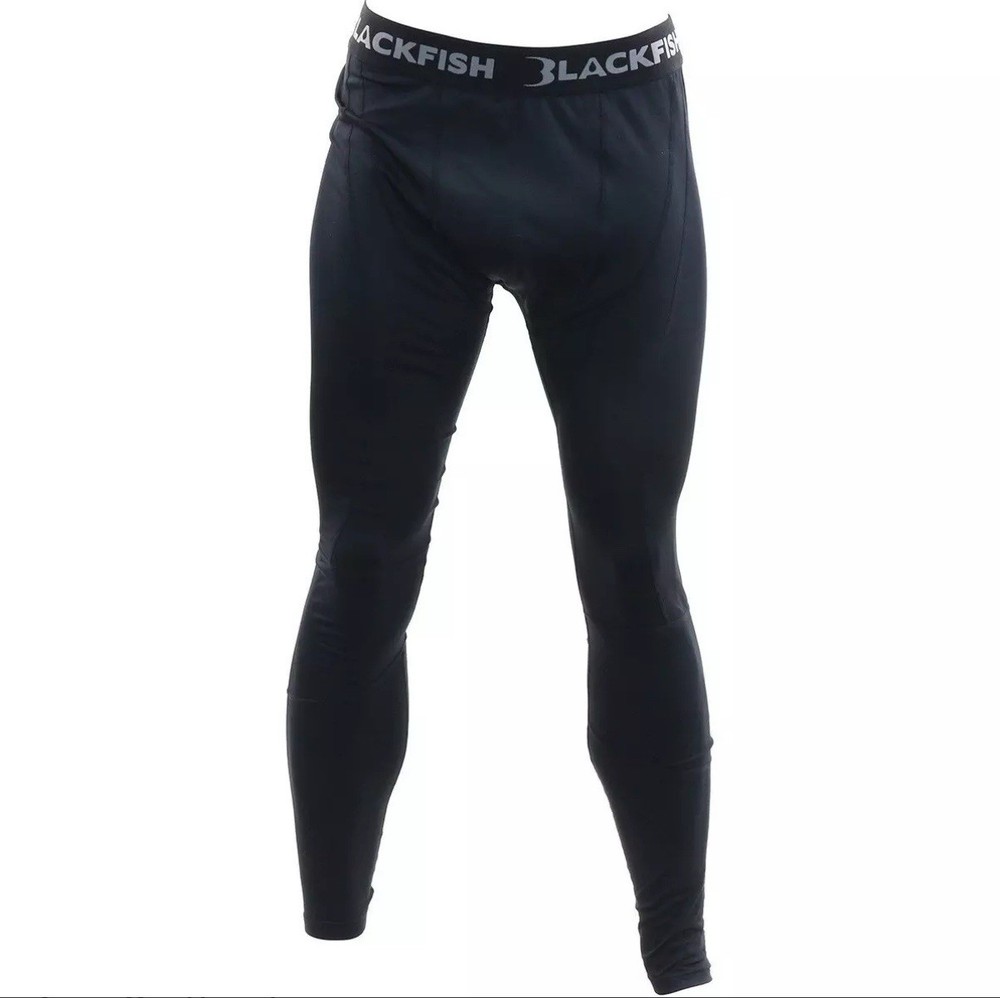 BLACKFISH Microflex Midlayer Thermal Bottom Size Medium, Moisture Wicking, Black