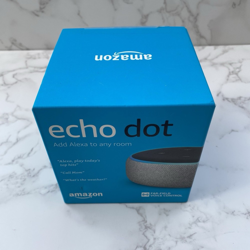 Amazon Echo Dot (3rd) Gen. Bluetooth, With Alexa. Charcoal. New / Sealed.
