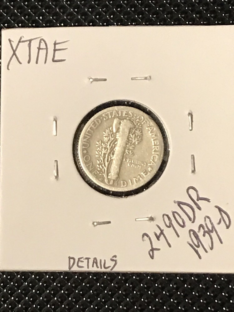 1939-D Mercury Dime VG+