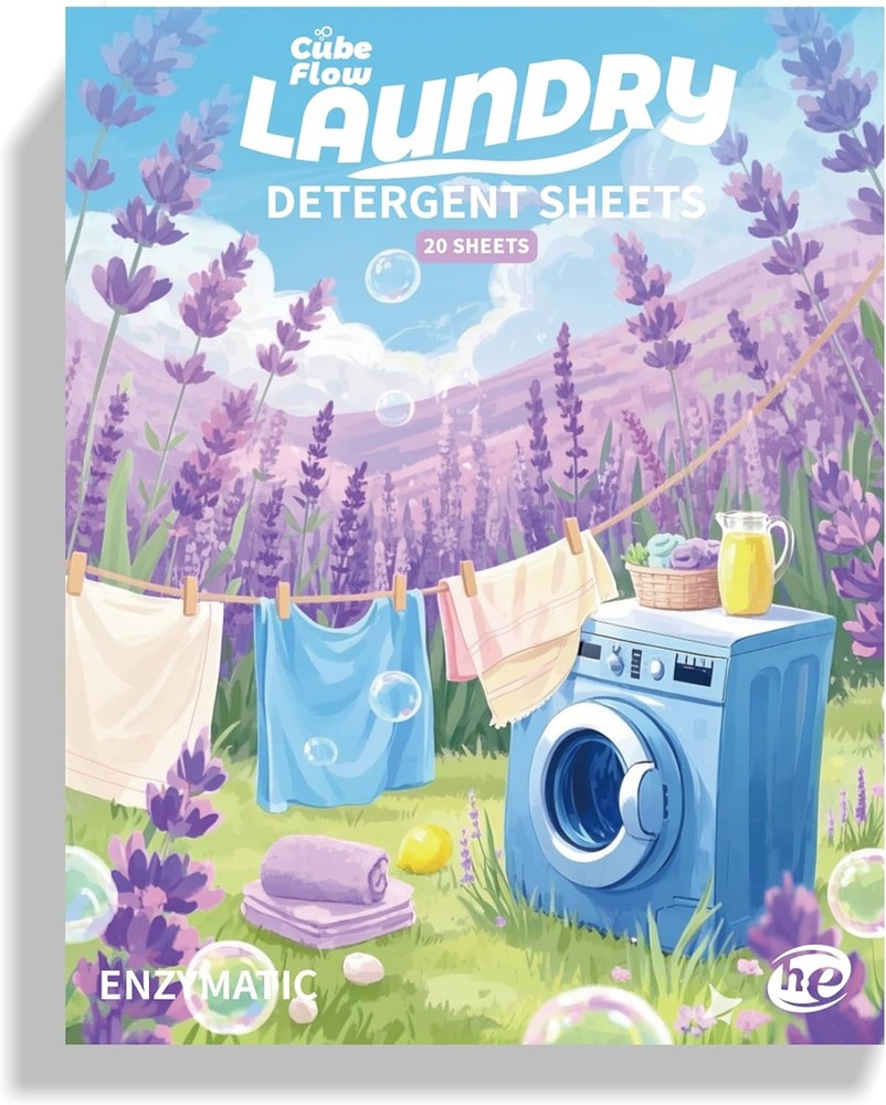 Laundry Deternt Sheets, Lavender Scent - 40 Loads |Effective &
