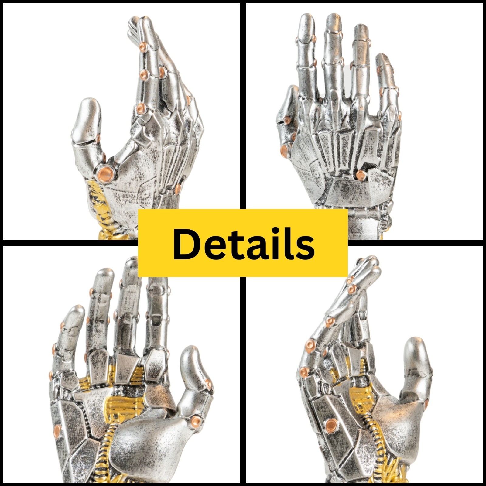 Terminator Cyborg Robot Hand Replica Statue Collectible Detailed Design