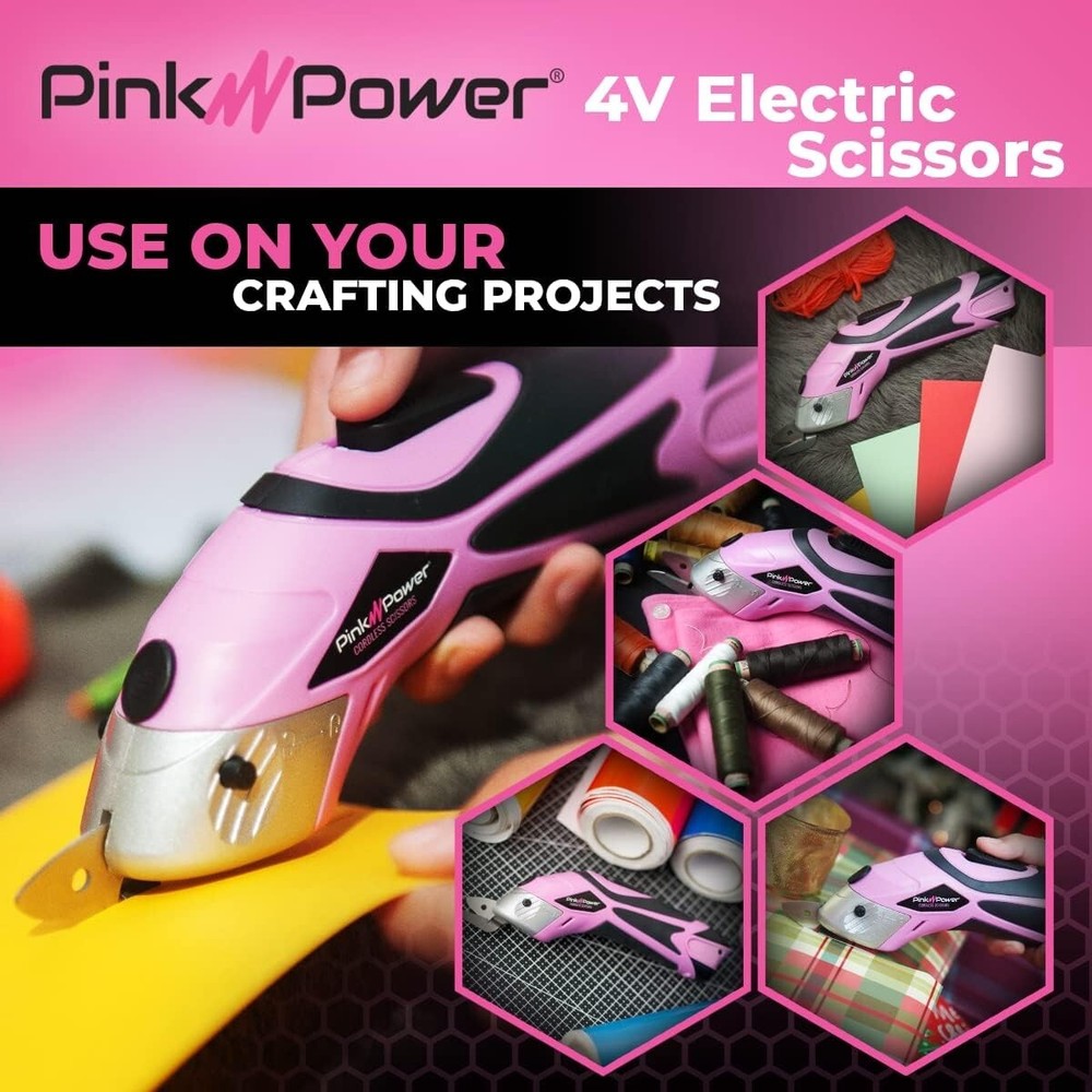 Rechargeable Electric Scissors - Efficient Cutting for Fabric, Paper & More