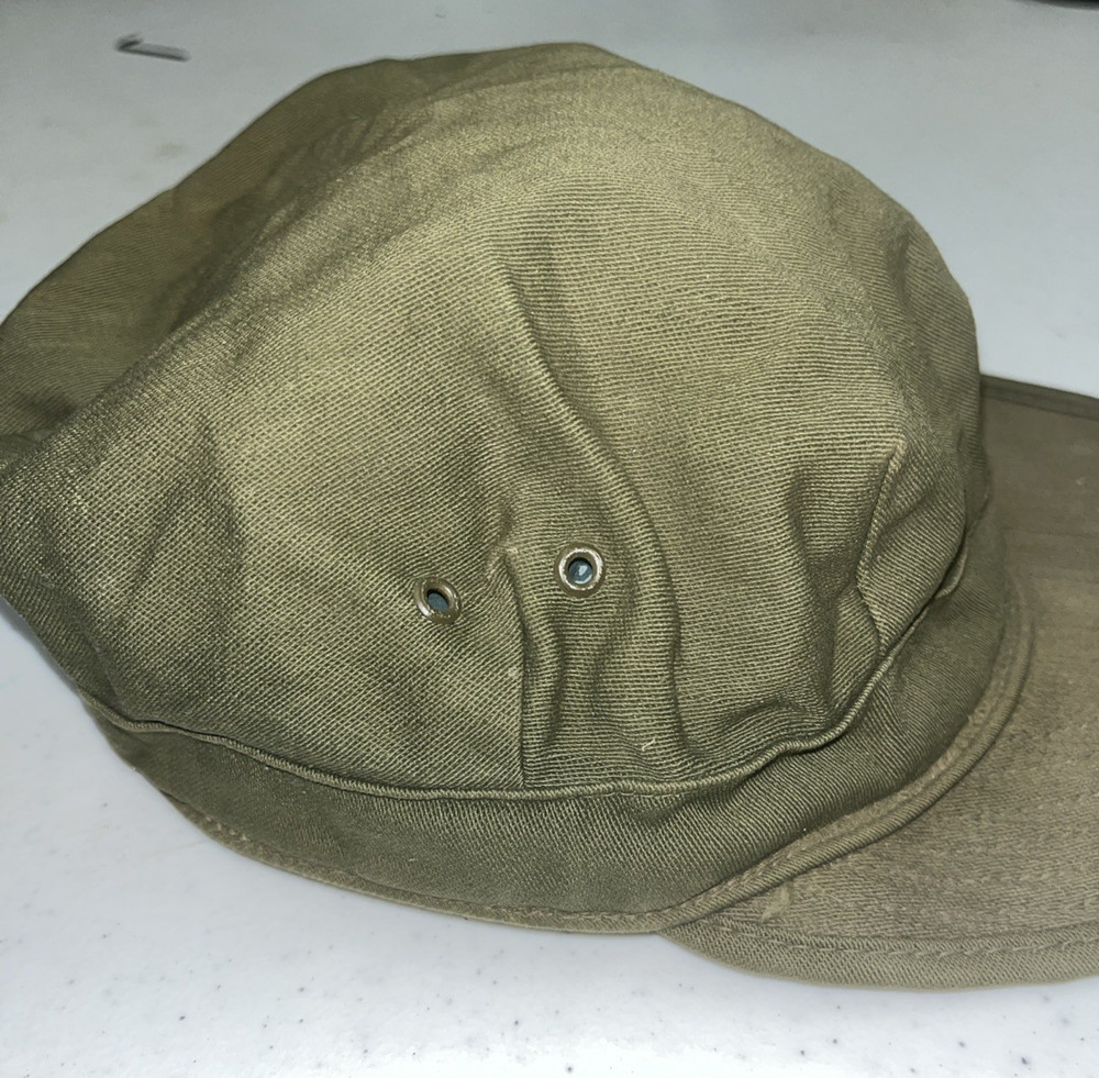 US MIlitary Herringbone COMBAT FATIGUE CAP Korean War Era