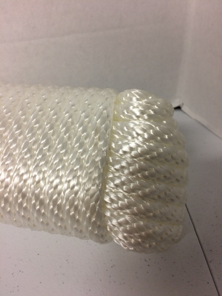 3/8in X 50ft Solid Braid Nylon Rope