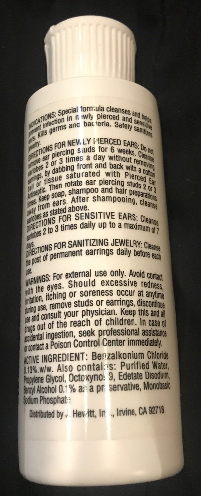 MEDISYSTEM EAR ANTISEPTIC After Piercing Ear Care Solution 4 oz