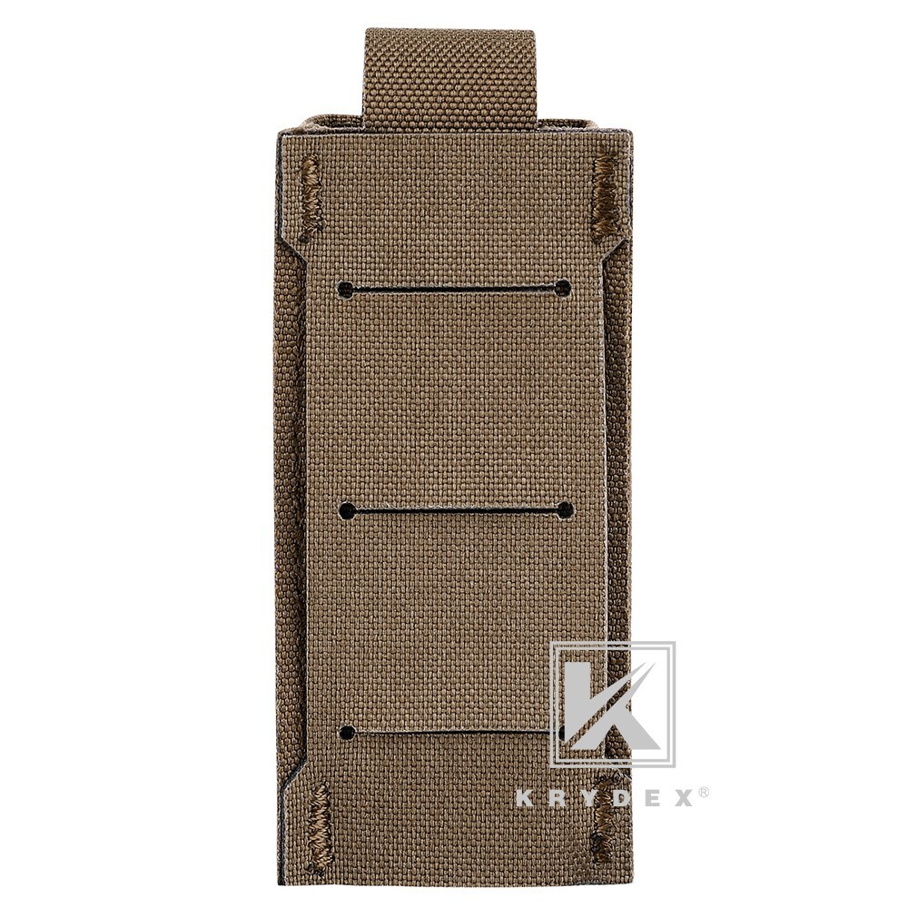 KRYDEX Tactical Double Stack Pistol Single Mag Pouch Belt / MOLLE Mounted Coyote