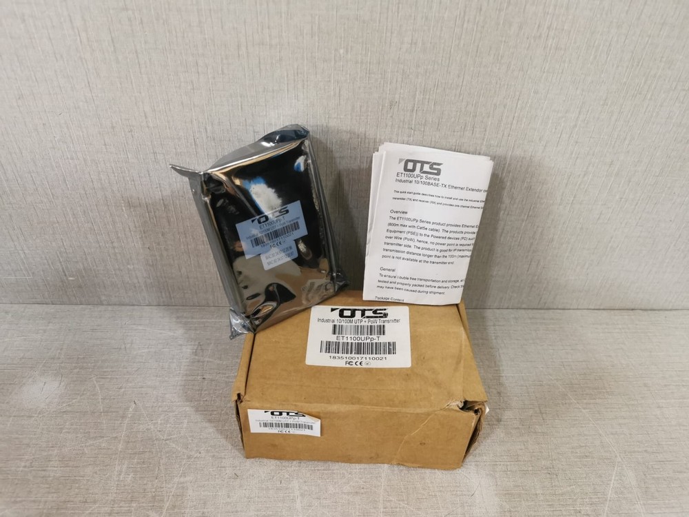OTS ET1100UPp-T INDUSTRIAL 10/100M UTP+ PoW TRANSMITTER